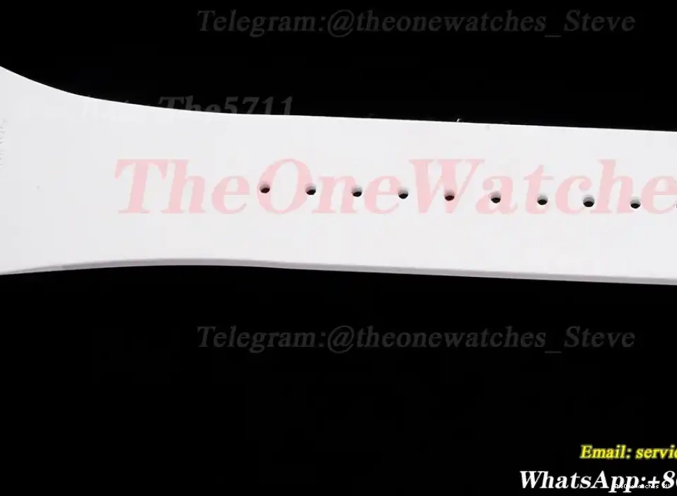 Clone White on RMSF Green RM35-01 strap RMUL2 Skeleton Dial Transparent Rubber 0324